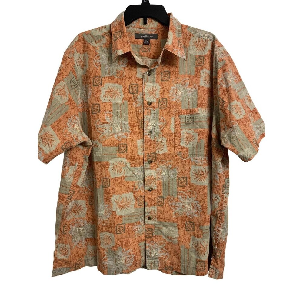 Croft‎ & Barrow XL Cotton Tropical Aztec Casual Shirt Classic